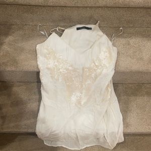White ark and co cream sparkle dress
